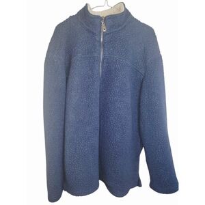 Arctic Point Sherpa Fleece Pullover Blue 1/4 Zip Jacket‎ Men's Size Large Warm